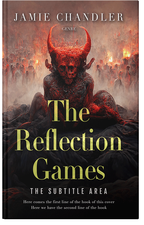 Front view of Premade Fantasy Book Cover - Antique Brass