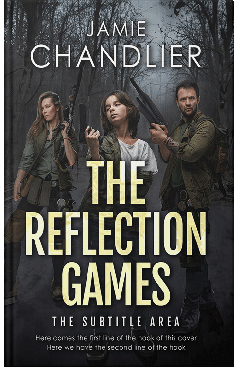 Front view of Premade Apocalyptica Book Cover - Shark