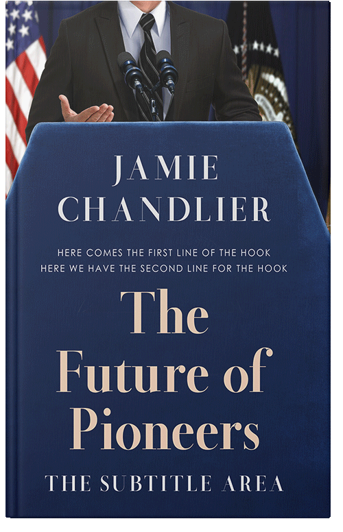 Front view of Premade Politics & Law & Society Book Cover - Bunting