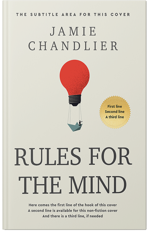 Front view of Premade Abstract Book Cover - Satin Linen