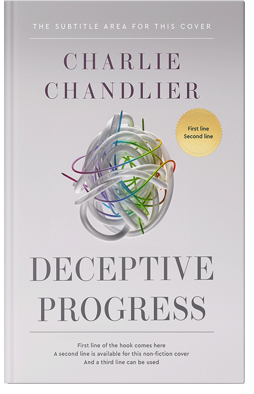 Front view of Premade Abstract Book Cover - Alto