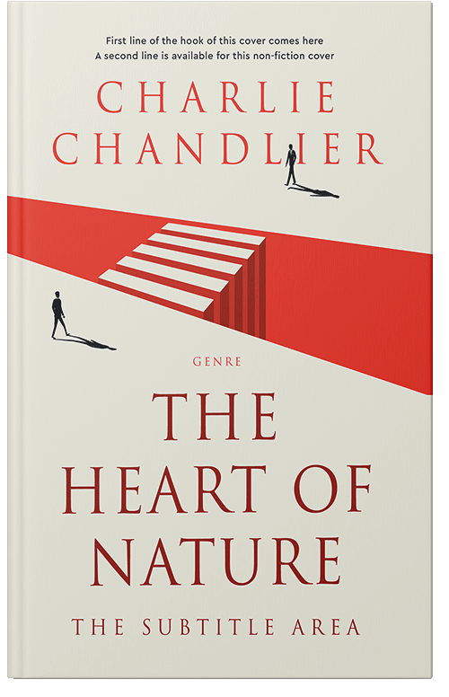 Front view of Premade Abstract Book Cover - Satin Linen