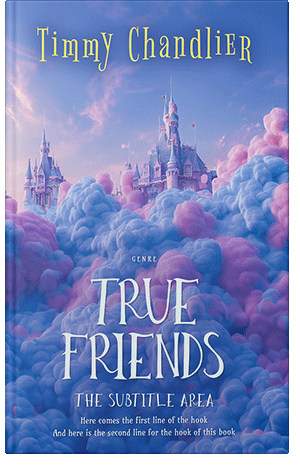 Premade Book Cover Blue Marguerite