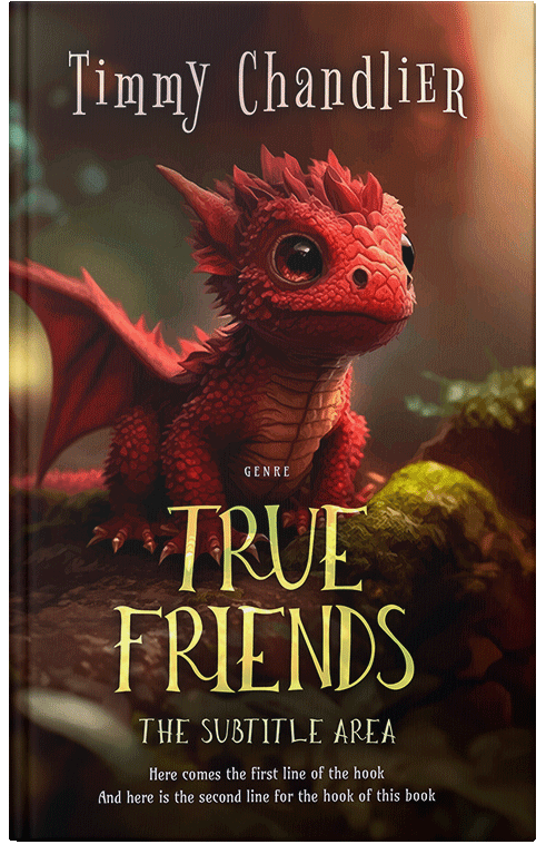 Front view of Premade Fantasy Book Cover - Graphite