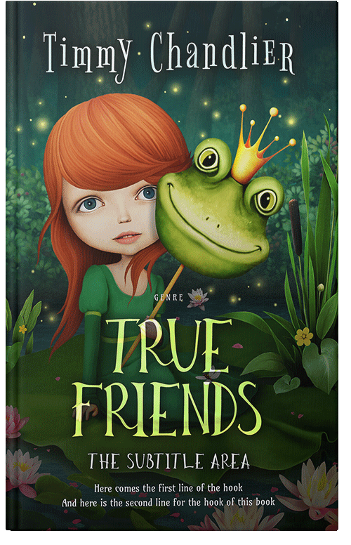 Front view of Premade Children's Book Cover - Laser