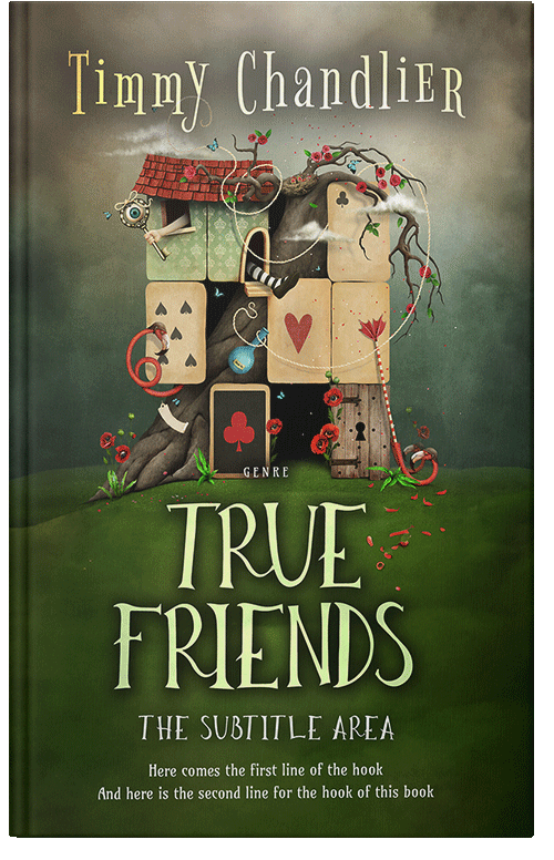 Front view of Premade Children's Book Cover - Woodland