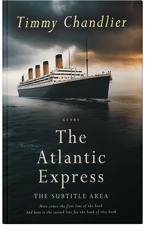 Front view of Premade Historical Book Cover - Soft Amber