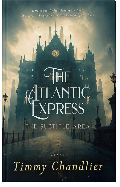 Front view of Premade Horror Book Cover - Te Papa Green