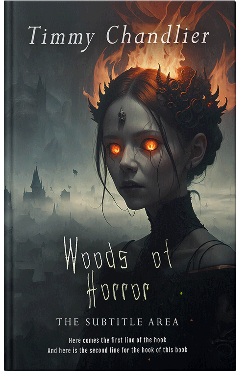 Front view of Premade Fantasy Book Cover - Shark