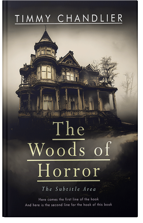 Front view of Premade Horror Book Cover - Soft Amber