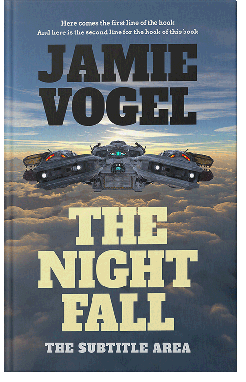 Front view of Premade Science Fiction Book Cover - Shuttle Gray