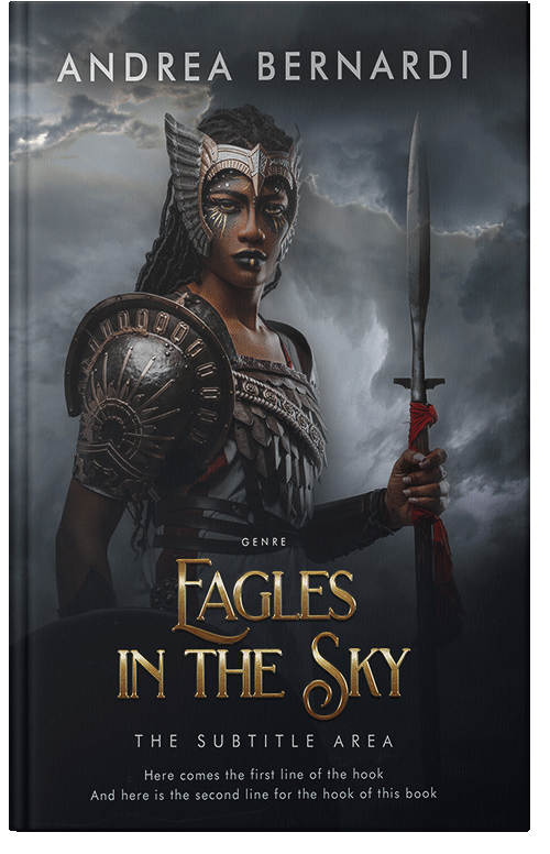 Front view of Premade Fantasy Book Cover - Shark