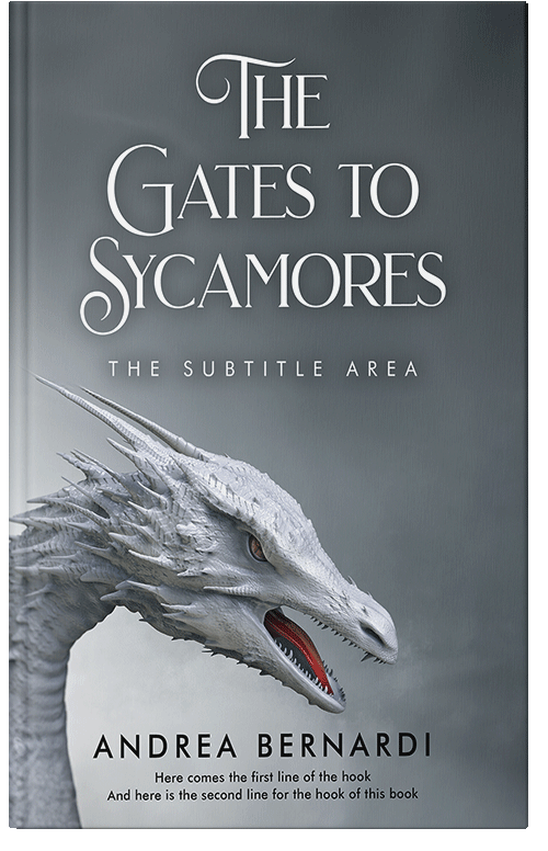 Front view of Premade Fantasy Book Cover - Shuttle Gray