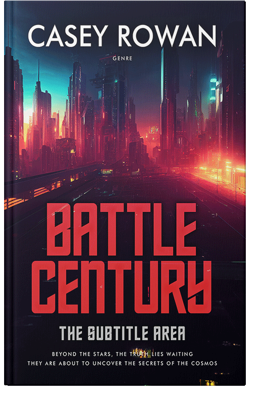 Front view of Premade Science Fiction Book Cover - Chestnut Rose