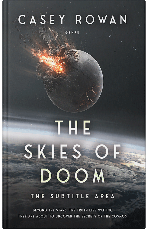 Front view of Premade Apocalyptica Book Cover - Shark