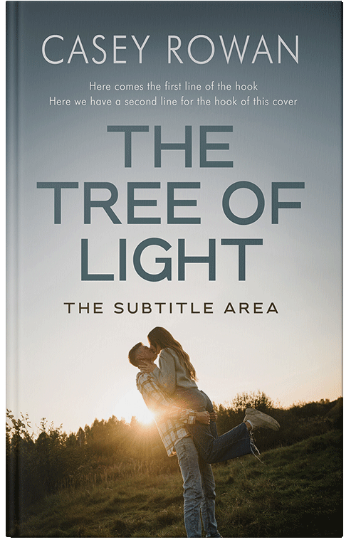 Front view of Premade Romance Book Cover - Quill Gray