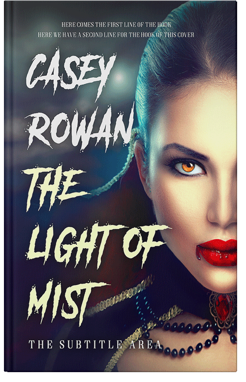 Front view of Premade Horror Book Cover - Grain Brown