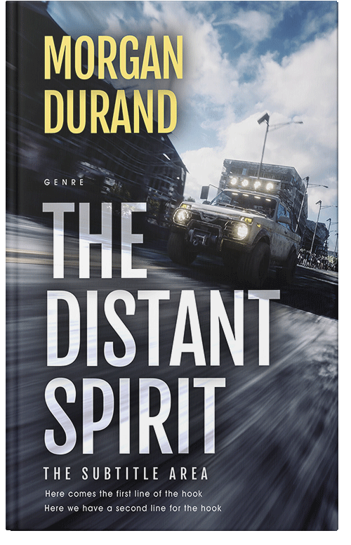 Front view of Premade Action & Adventure Book Cover - Moon Mist