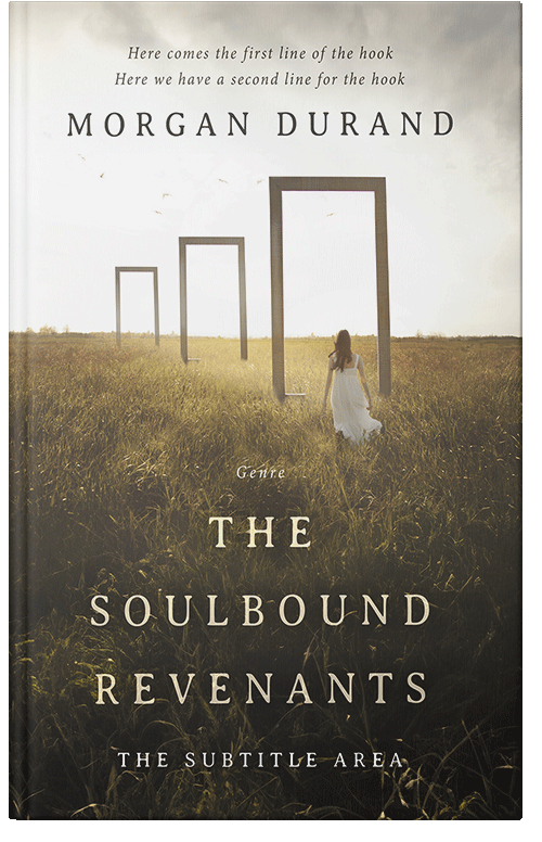 Front view of Premade Surreal Book Cover - Taupe