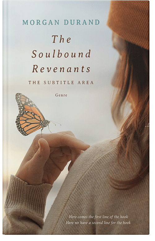 Front view of Premade Poetry Book Cover - Quill Gray