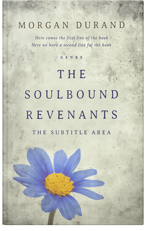 Front view of Premade Poetry Book Cover - Periglacial Blue