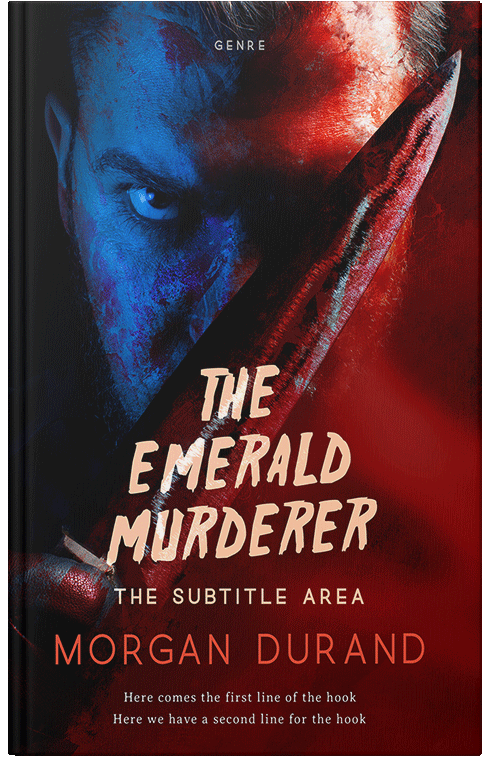 Front view of Premade Mystery & Thriller & Suspense Book Cover - Aubergine