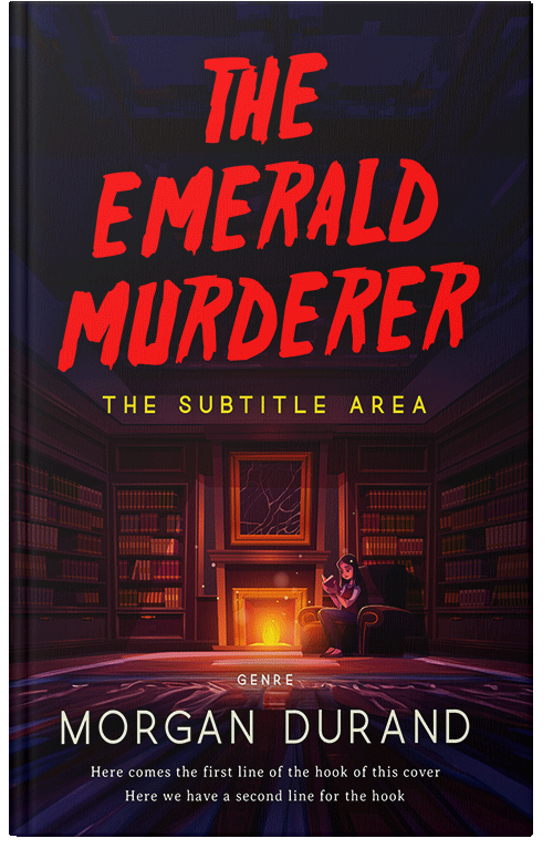 Front view of Premade Mystery & Thriller & Suspense Book Cover - Alizarin Crimson