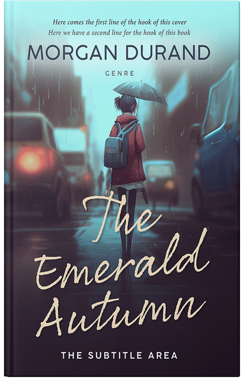 Front view of Premade Literary Fiction Book Cover - Blackcurrant