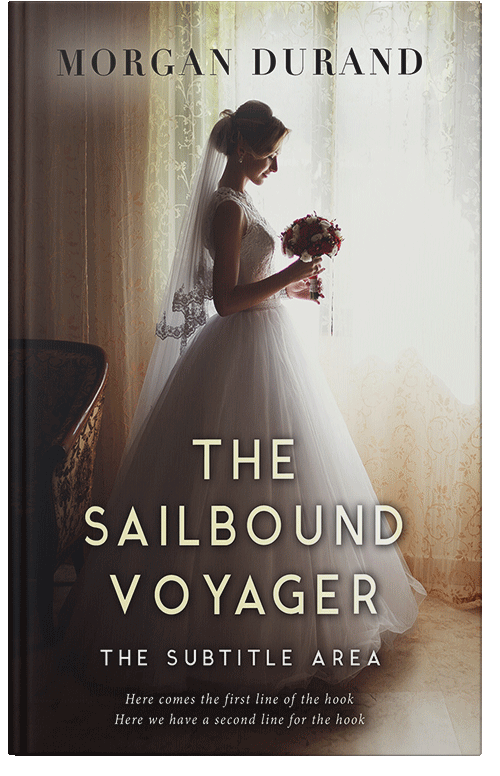 Front view of Premade Romance Book Cover - Satin Linen