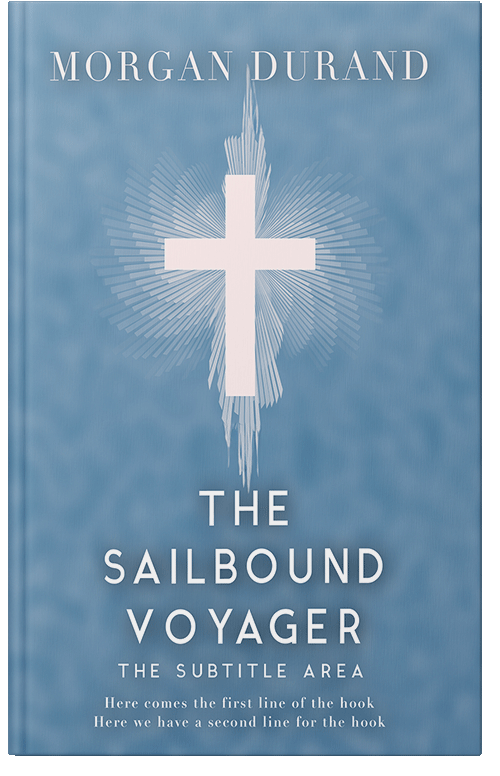 Front view of Premade Religion & Spirituality Book Cover - Hippie Blue