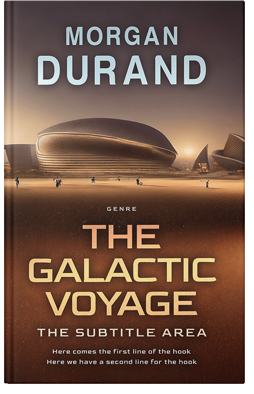 Front view of Premade Science Fiction Book Cover - Metallic Bronze