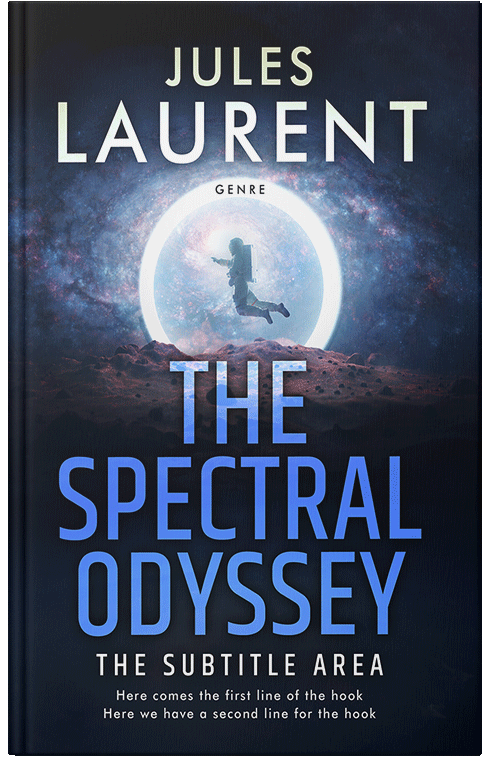 Front view of Premade Science Fiction Book Cover - Black