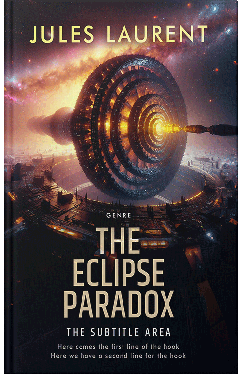 Front view of Premade Science Fiction Book Cover - Tan