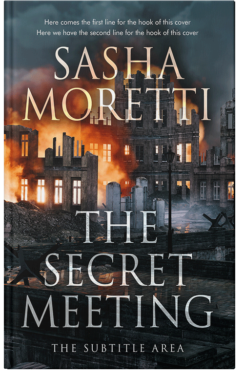 Front view of Premade Apocalyptica Book Cover - Shark