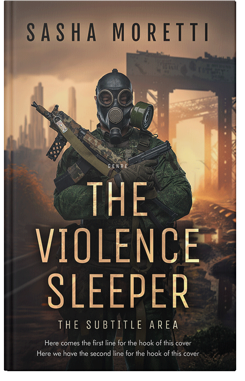 Front view of Premade Apocalyptica Book Cover - Whiskey