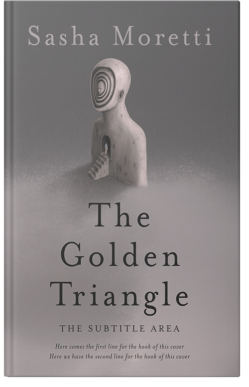 Front view of Premade Surreal Book Cover - Gray