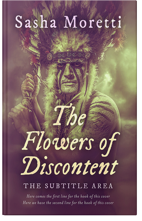 Front view of Premade Western Book Cover - Eggplant