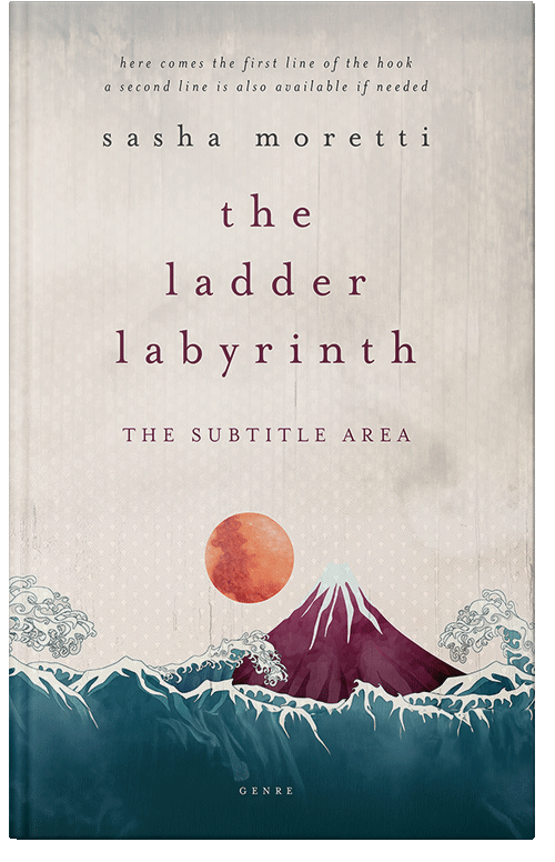 Front view of Premade Abstract Book Cover - Pearl Bush