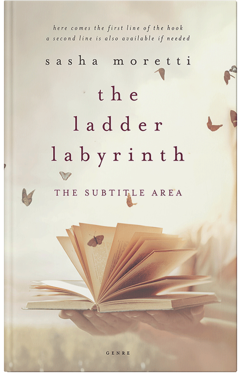 Front view of Premade Surreal Book Cover - White Rock