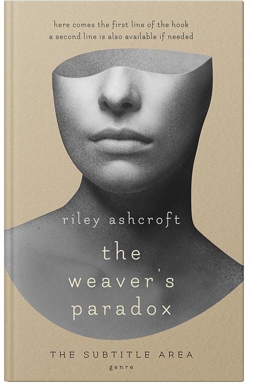 Front view of Premade Abstract Book Cover - Napa