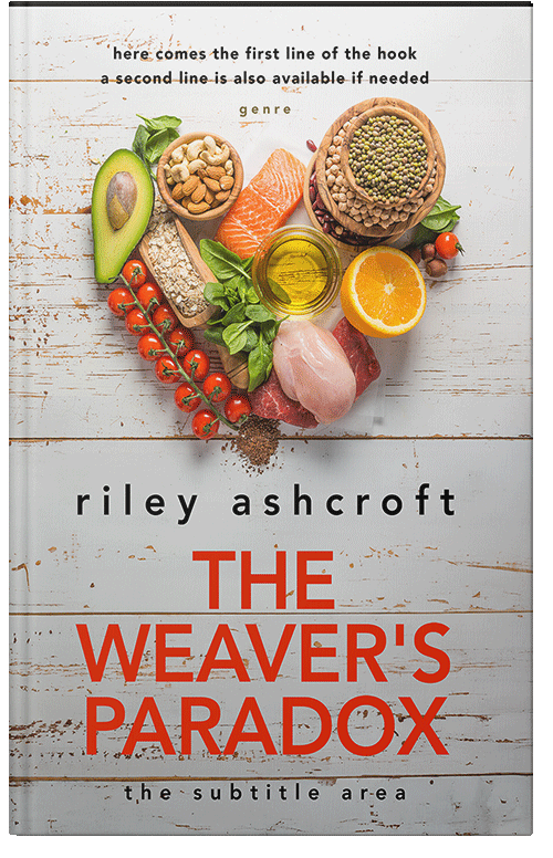 Front view of Premade Cookbooks & Food & Wine Book Cover - Swirl