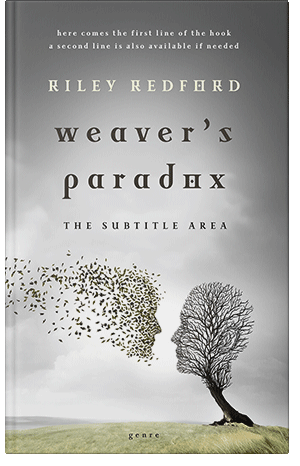 Pre Made Book Cover Quill Gray