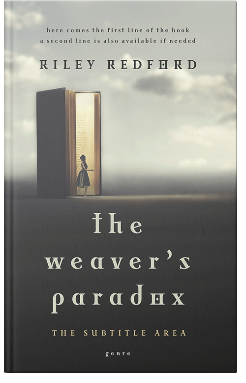 Front view of Premade Surreal Book Cover - Fuscous Gray