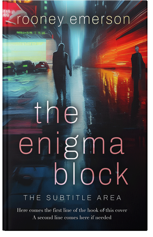 Front view of Premade Mystery & Thriller & Suspense Book Cover - Antique Brass