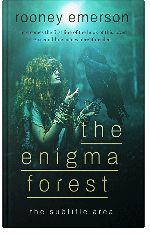 Front view of Bottle Green #32402 - Premade Fantasy Book Cover