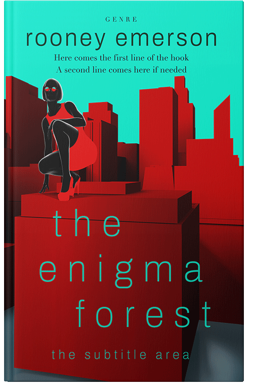 Front view of Premade Mystery & Thriller & Suspense Book Cover - Bright Turquoise