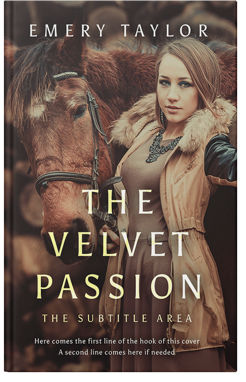 Front view of Premade Western Book Cover - English Walnut