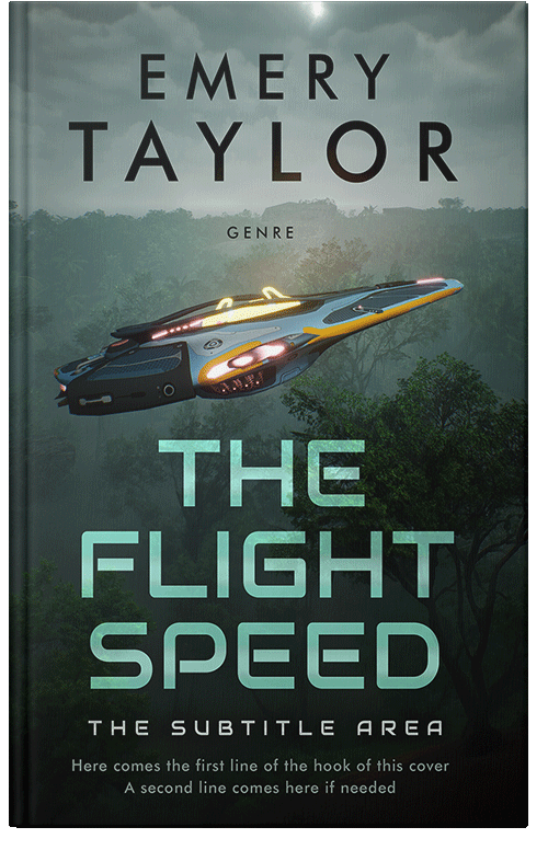 Front view of Premade Science Fiction Book Cover - Racing Green
