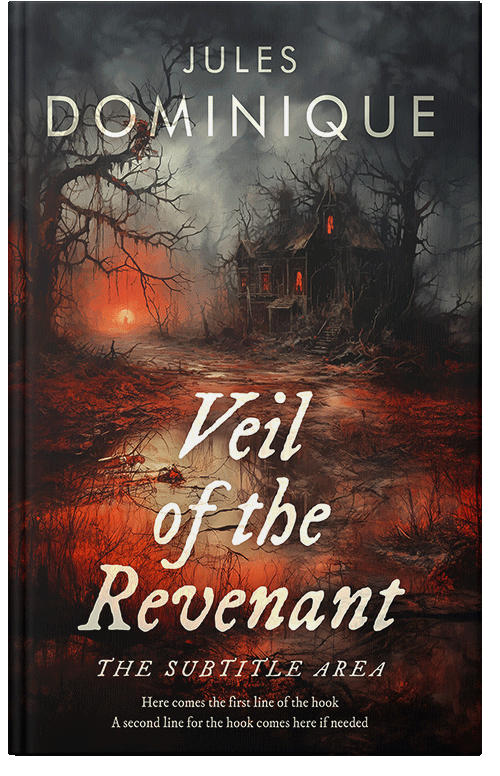 Front view of Premade Horror Book Cover - Cocoa Brown