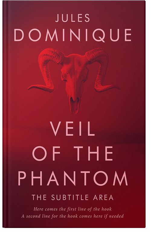 Front view of Premade Horror Book Cover - Red Devil